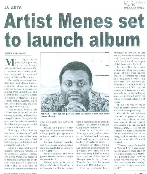Menes La Plume in the news small image